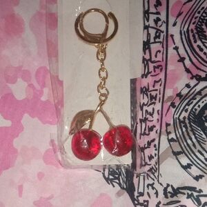 Nwot Cherry/Bagcharm Keychain